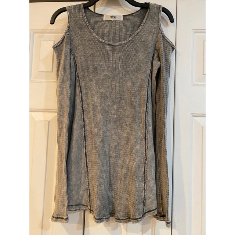 ABLE long sleeve shirt with cut out shoulders